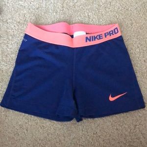 Blue & Coral Nike Pros
